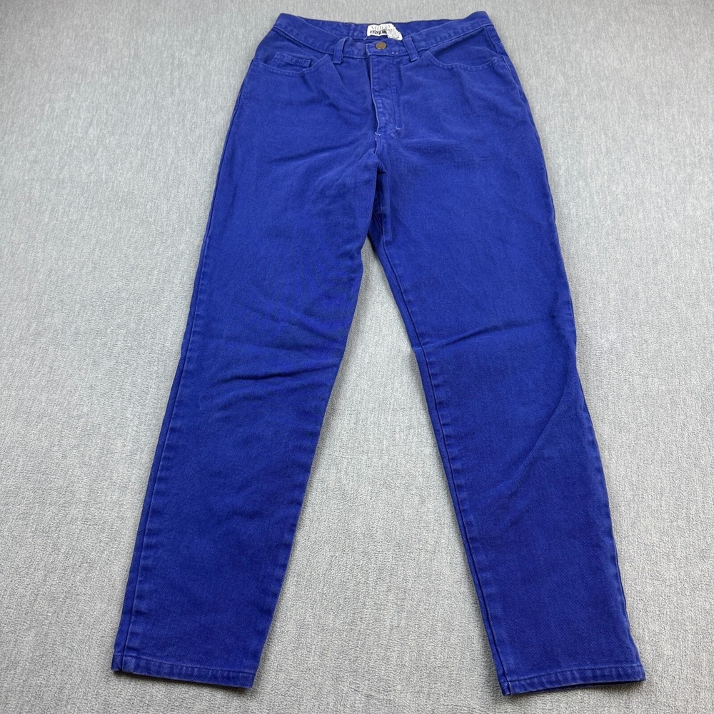 Moda Int'l Jeans Womens 10 Fit 26X28 Blue High Rise Zip Fly 5-Pocket Made In USA